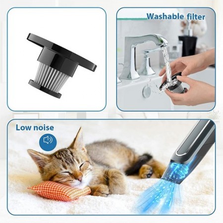 Aspirabriciole mini aspirapolvere casa auto potente portatile ricaricabile USB