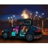 Andowl Striscia LED interni auto rgb 4 strip luminose adesive 72 le...