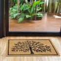 Zerbino cocco naturale 27x70 cm antiscivolo tappeto stampato PVC interno/esterno