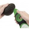 Taglia affetta avocado snocciola 3 in 1 affettatore verde lama scovolino
