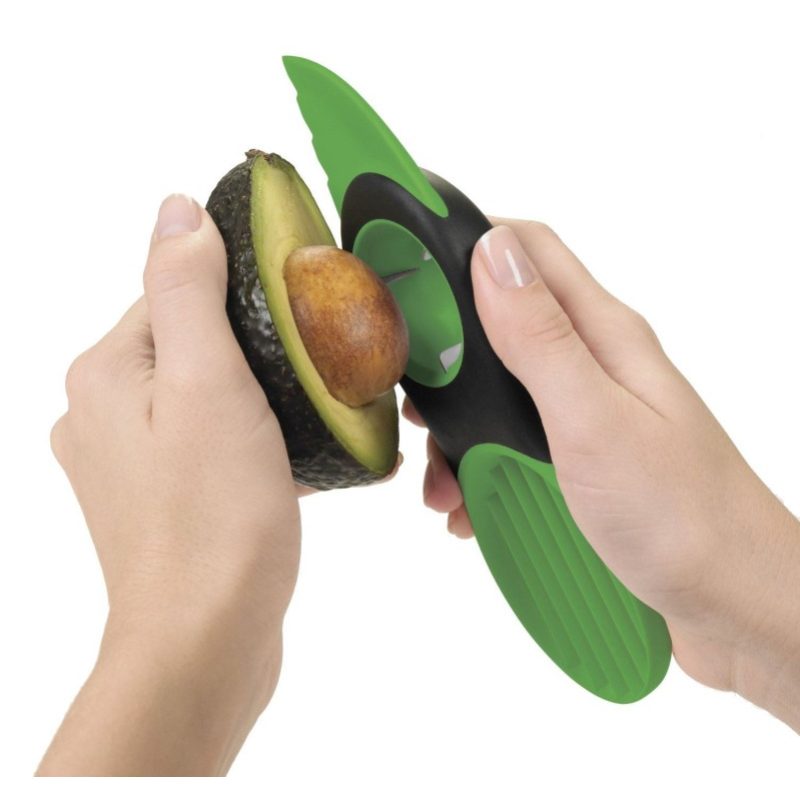 Taglia affetta avocado snocciola 3 in 1 affettatore verde lama scovolino
