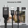 Hongu Cavo HDTV adattatore video 3in1 TYPE-C LIGHTNING MICRO USB a ...