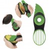 Taglia affetta avocado snocciola 3 in 1 affettatore verde lama scovolino