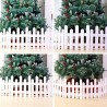 Hongu Staccionata In Legno Bianco per Albero Natale Recinto 30x120c...