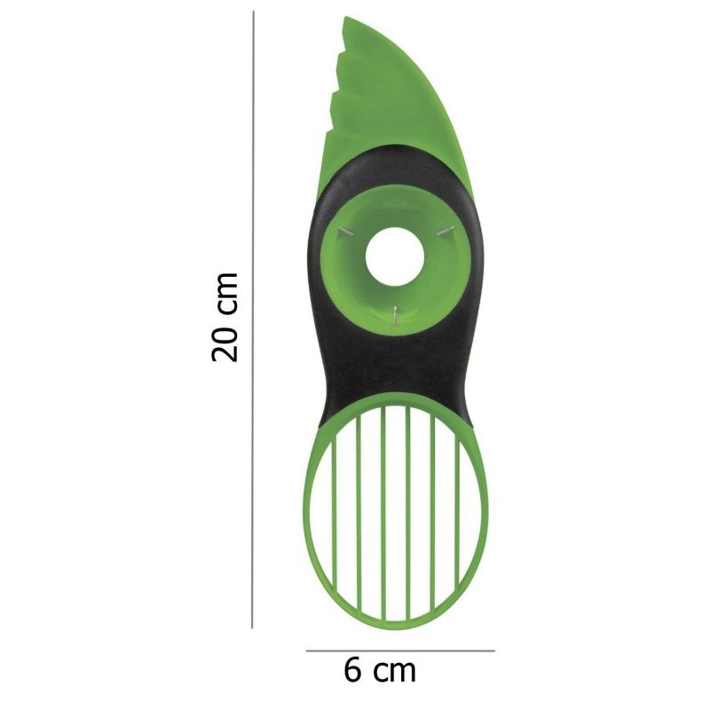 Taglia affetta avocado snocciola 3 in 1 affettatore verde lama scovolino