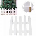Staccionata In Legno Bianco per Albero Natale Recinto 40x160cm giardino piante