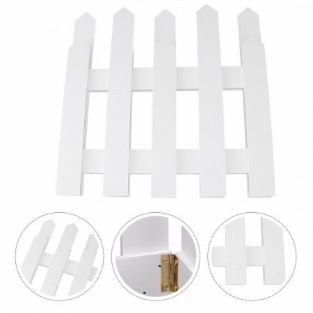 Staccionata In Legno Bianco per Albero Natale Recinto 40x160cm giardino piante