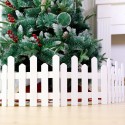 Staccionata In Legno Bianco per Albero Natale Recinto 40x160cm giardino piante