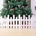 Staccionata In Legno Bianco per Albero Natale Recinto 40x160cm giardino piante