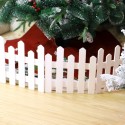 Staccionata In Legno Bianco per Albero Natale Recinto 40x160cm giardino piante