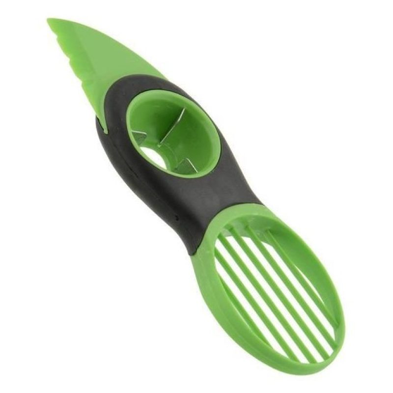 Taglia affetta avocado snocciola 3 in 1 affettatore verde lama scovolino