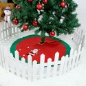 Staccionata In Legno Bianco per Albero Natale Recinto 40x160cm giardino piante