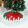 Hongu Staccionata In Legno Bianco per Albero Natale Recinto 40x160c...