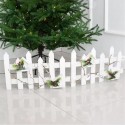 Staccionata In Legno Bianco per Albero Natale Recinto 40x160cm giardino piante