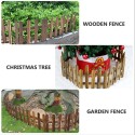 Staccionata In Legno per Albero Natale Recinto 40x160cm giardino piante steccato