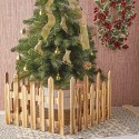 Staccionata In Legno per Albero Natale Recinto 40x160cm giardino piante steccato