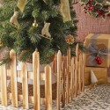 Staccionata In Legno per Albero Natale Recinto 40x160cm giardino piante steccato