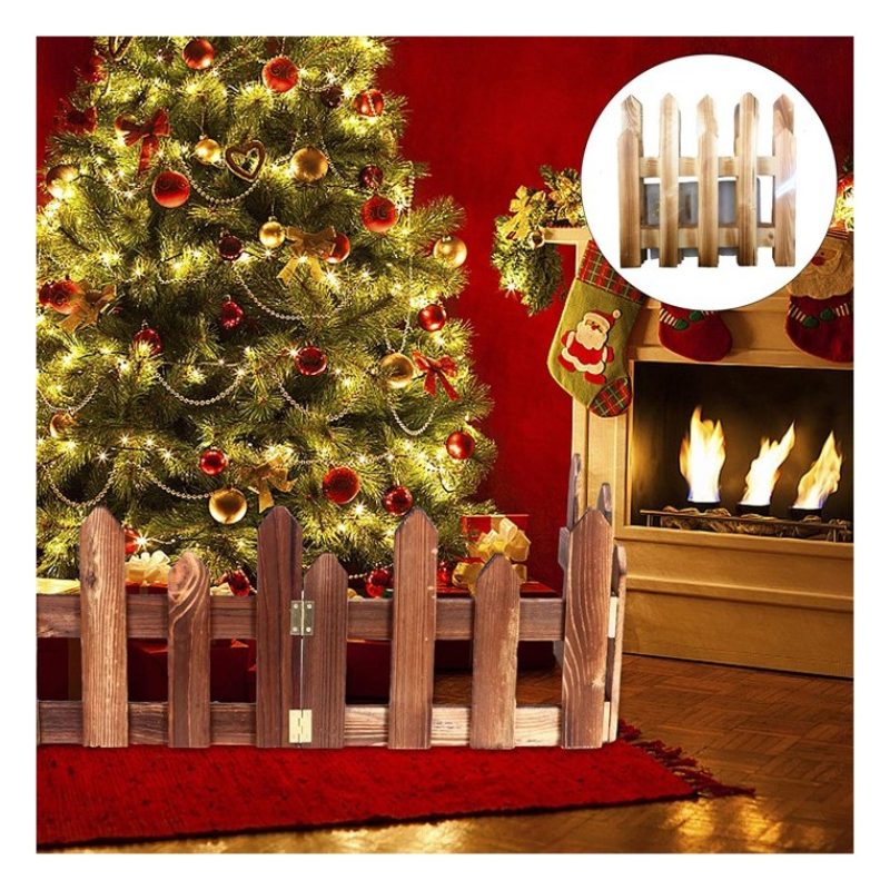 Hongu Staccionata In Legno per Albero Natale Recinto 30x120cm giard...