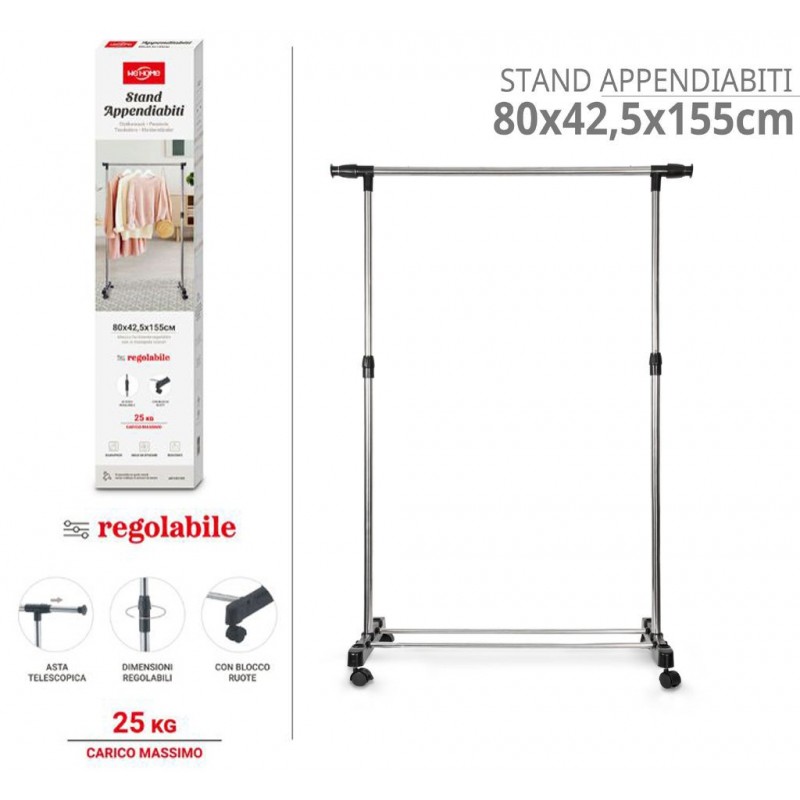 Generico Appendiabiti Stand Attaccapanni appendi abiti Regolabile c...