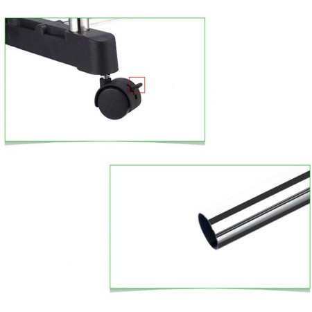 Appendiabiti Stand Attaccapanni appendi abiti Regolabile con ruote 80x42x155cm