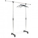 Appendiabiti Stand Attaccapanni appendi abiti Regolabile con ruote 80x42x155cm