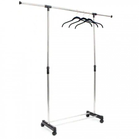 Appendiabiti Stand Attaccapanni appendi abiti Regolabile con ruote 80x42x155cm