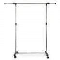 Appendiabiti Stand Attaccapanni appendi abiti Regolabile con ruote 80x42x155cm