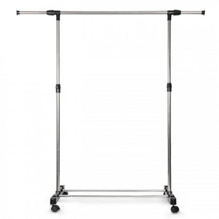 Appendiabiti Stand Attaccapanni appendi abiti Regolabile con ruote 80x42x155cm