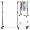 Appendiabiti Attaccapanni stender appendi abiti Regolabile ruote 145x42x155 cm