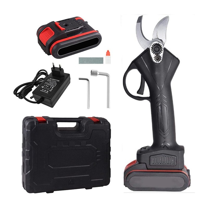 Forbici potatura cesoie a batteria 24V cordless taglio 30mm pota rami valigetta