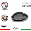 Stampo tortiera forma a cuore 25x25cm per dolci pasticceria antiaderente teglia