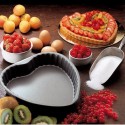 Stampo tortiera forma a cuore 25x25cm per dolci pasticceria antiaderente teglia