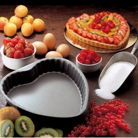 Stampo tortiera forma a cuore 25x25cm per dolci pasticceria antiaderente teglia