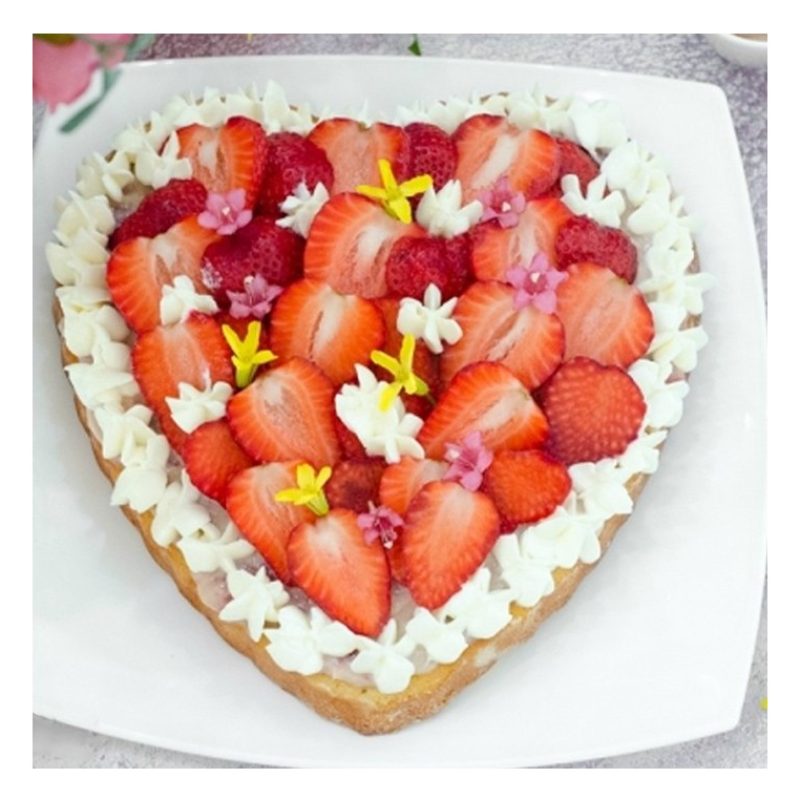 Hongu Stampo tortiera forma a cuore 25x25cm per dolci pasticceria a...