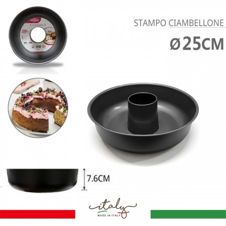 Stampo Ciambella Per Ciambellone Dolci Tortiera Cono Aperto 25x7,6 cm cucina
