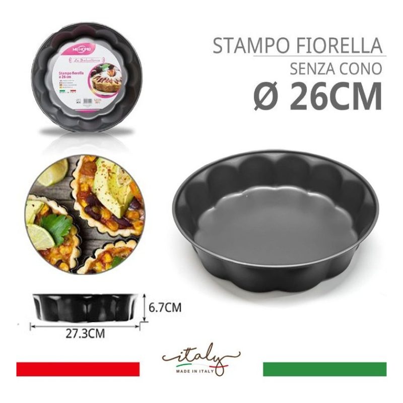 Hongu Stampo tortiera per Dolci Tortiera fiorella teglia 26x6.7 cm ...