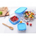 Contenitore in vetro con coperchio alimenti lavoro casa quadrato Duralex cucina