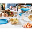 Contenitore in vetro con coperchio alimenti lavoro casa quadrato Duralex cucina