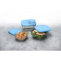 Contenitore in vetro con coperchio alimenti lavoro casa quadrato Duralex cucina