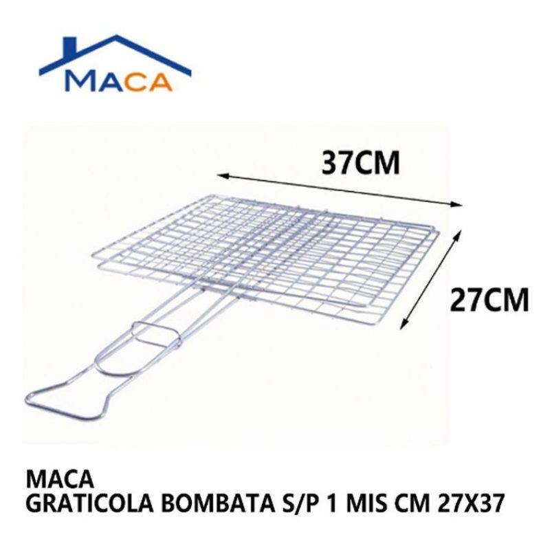 Maca Doppia griglia barbecue Graticola Leggera doppia in ferro cami...