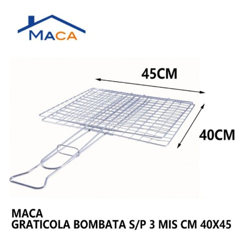 Maca Doppia griglia barbecue Graticola Leggera doppia in ferro cami...