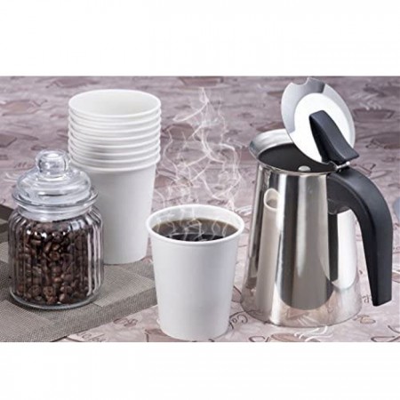 200 pz Bicchieri da caffè in carta 90ml bianchi bicchierini bevande calde acqua