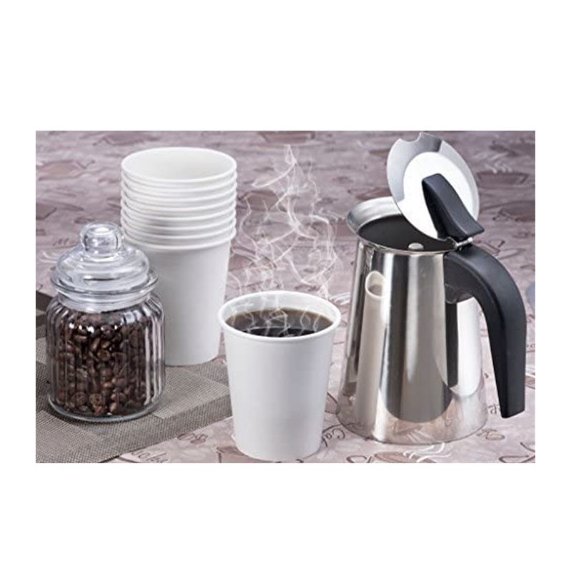 Lulù 200 pz Bicchieri da caffè in carta 90ml bianchi bicchierini be...