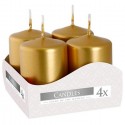 SET 12 CANDELE ORO CANDELA LUMINI  IN VERA CERA DECORAZIONE NATALIZIE 3,8 x 6 cm