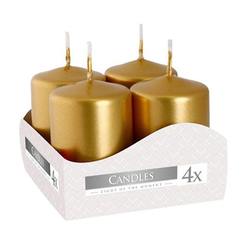 SET 12 CANDELE ORO CANDELA LUMINI  IN VERA CERA DECORAZIONE NATALIZIE 3,8 x 6 cm