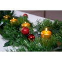 SET 12 CANDELE ORO CANDELA LUMINI  IN VERA CERA DECORAZIONE NATALIZIE 3,8 x 6 cm