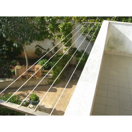 Corda filo stendibiancheria e bucato MT. 60 in acciaio rivestito balcone 0,3mm