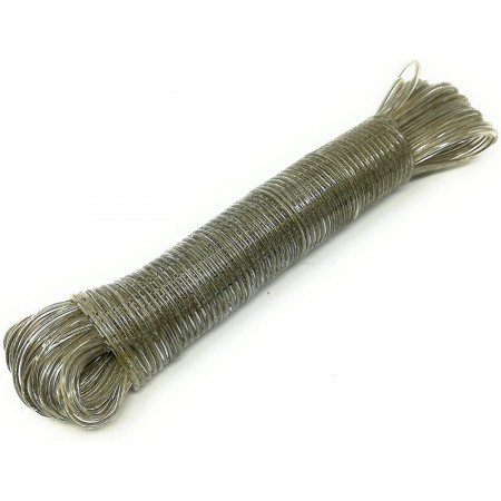 Corda filo stendibiancheria e bucato MT. 60 in acciaio rivestito balcone 0,3mm