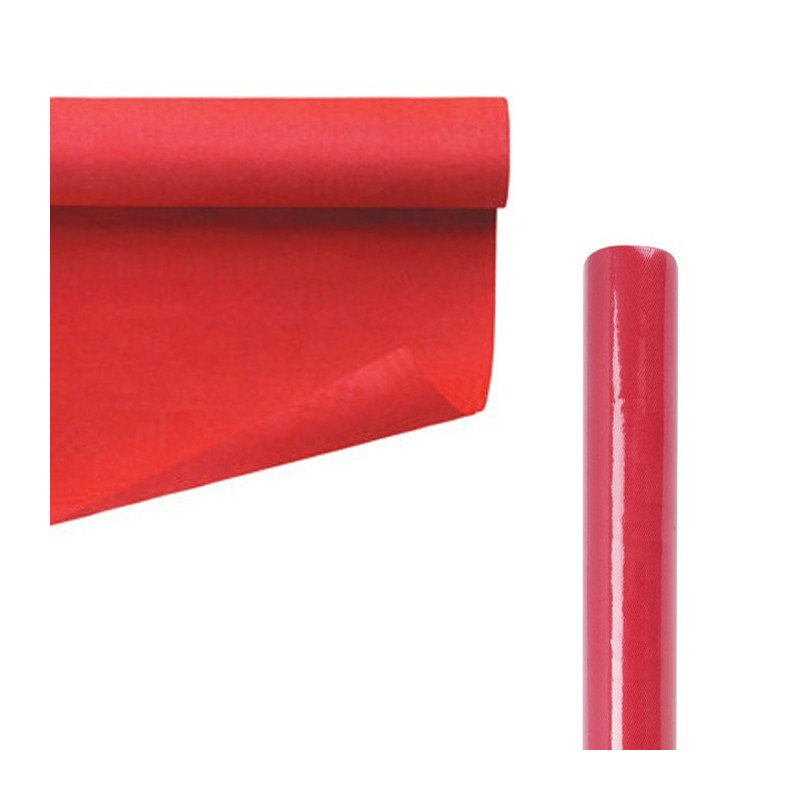 Tovaglia in carta rossa di natale copritavolo rettangolare feste 7x1,18m rotolo