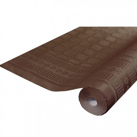 Tovaglia in carta cioccolato damascata natale feste 7x1,18m copritavola cucina